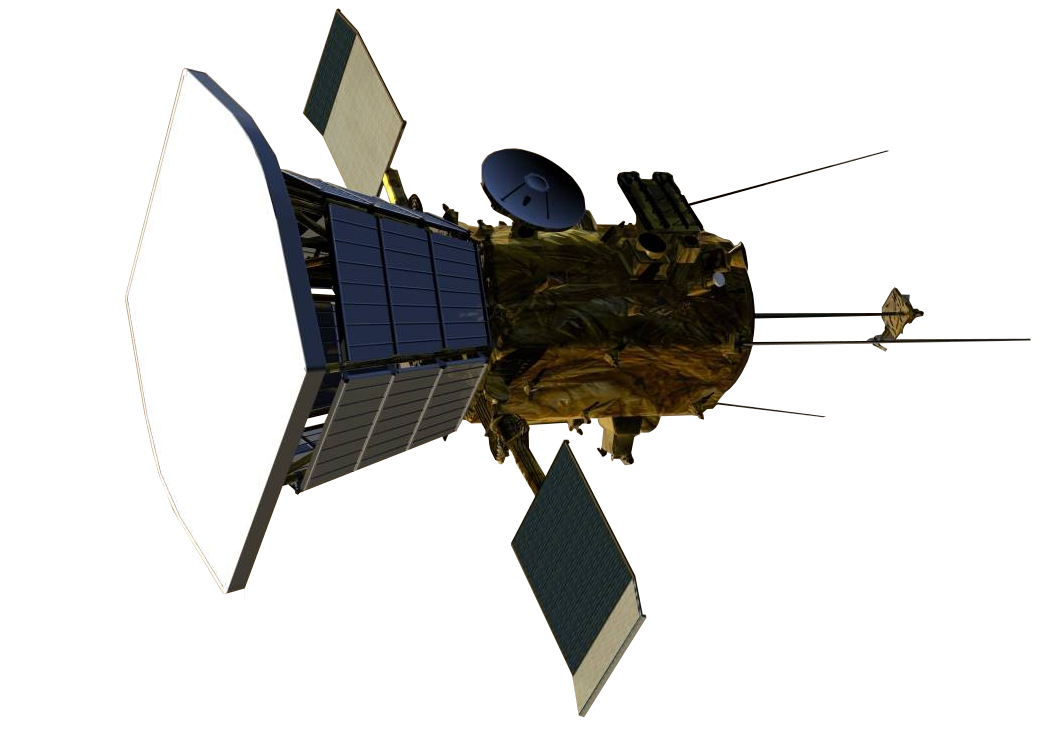 Model of the Parker Solar Probe spacecraft with its heat shield on top